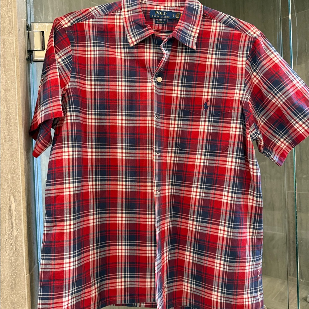 Polo by Ralph Lauren Red and Blue Plaid Shirt